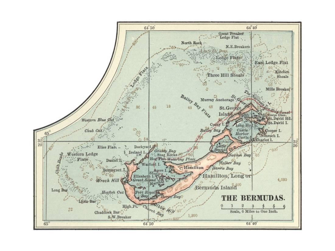 Inset Map of the Bermudas. Caribbean Islands Print Wall Artwork By way of Encyclopaedia Britannica photograph regarding Printable Map of Caribbean Islands called Inset Map of the Bermudas. Caribbean Islands Print Wall Artwork As a result of Encyclopaedia Britannica